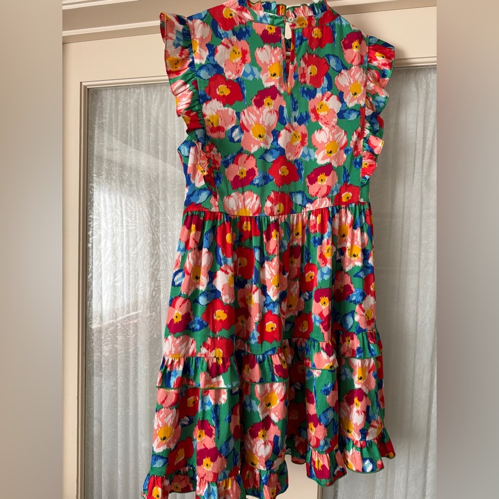Floral mini dress with pockets